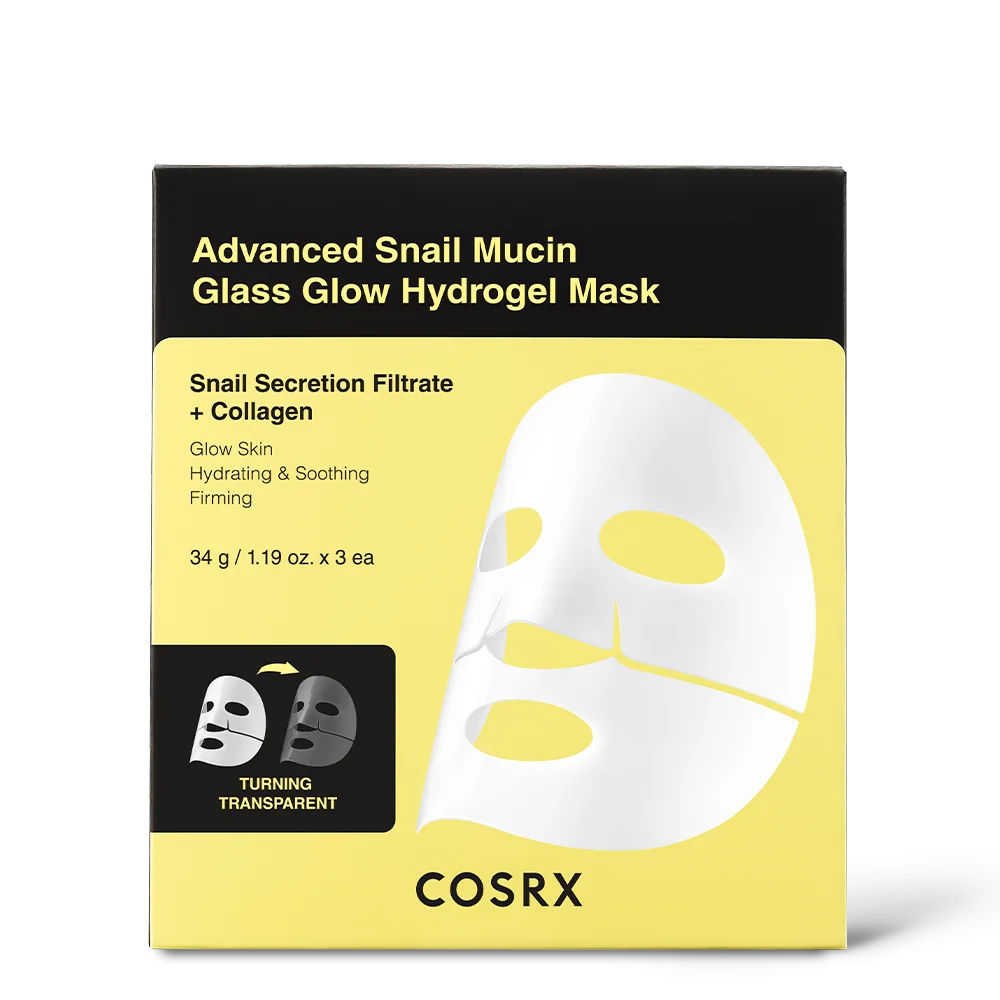 01 (1) ماسک هیدروژلی درخشان شیشهای پیشرفته حلزون موسین-Advanced Snail Mucin Glass Glow Hydrogel Mask - تصویر 1