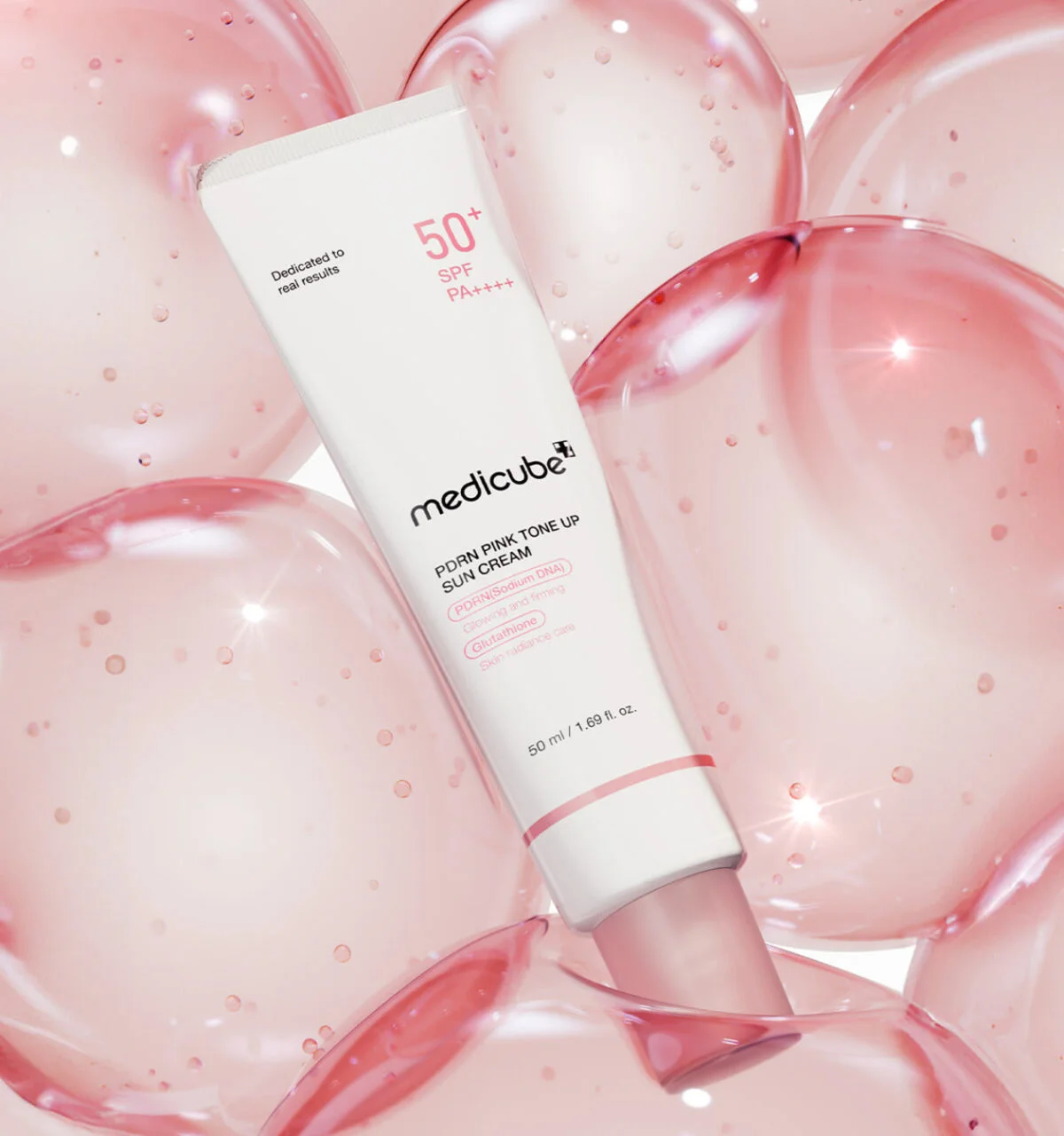 کرم ضد آفتاب صورتی  مدیکیوب-pdrn-PDRN Pink Tone-Up Sunscreen  medicube - تصویر 3