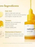 سرم کپسولی شفاف کننده و متعادل کننده زردچوبه مدیکوب-medicube Kojic Acid Turmeric Clarifying & Balancing Capsule - تصویر 3