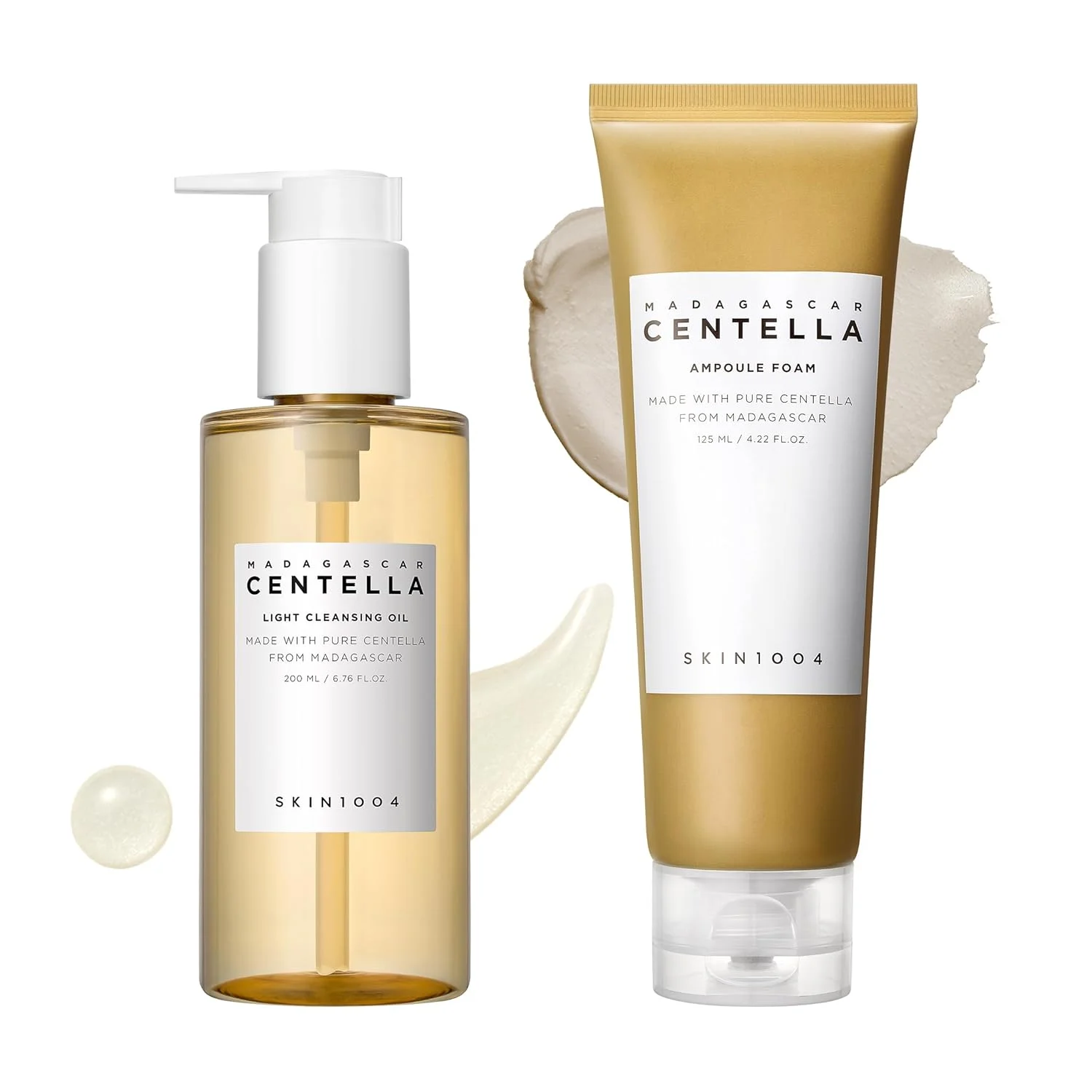 71dcOWjzxxL._SL1500_ -پاک کننده دوتایی فوم و روغنی سنتلا-SKIN1004 Centella Double Cleansing Duo - تصویر 1