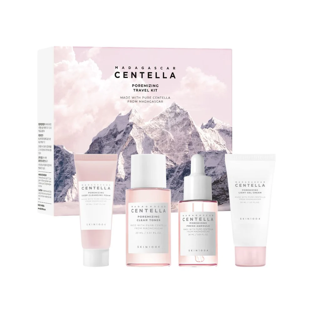 SKIN1004-Madagascar-Centella-Poremizing-Travel-Kit کیت مسافرتی کوچک کننده منافذ پوست سنتلا - مجموعه کوچک کننده SKIN1004 - Centella Poremizing Travel Kit - Pore Tightening Set - تصویر 1