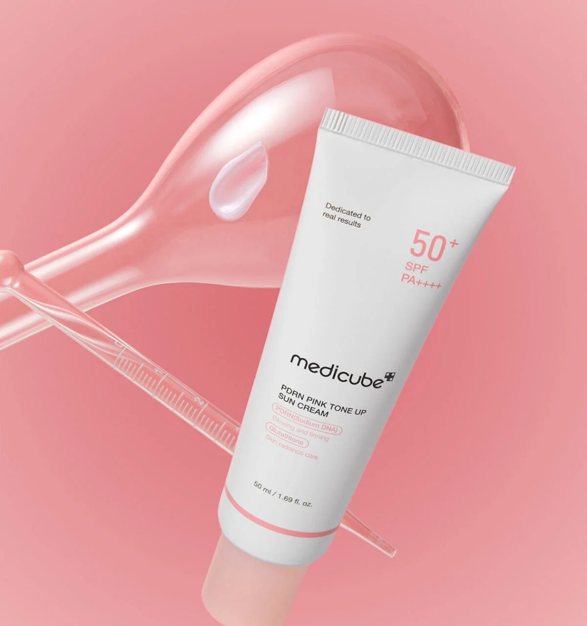 کرم ضد آفتاب صورتی  مدیکیوب-pdrn-PDRN Pink Tone-Up Sunscreen  medicube - تصویر 2