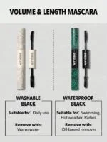 ریمل حجم دهنده و بلند کننده همه کار شیگلم  One Volume & Length Mascara-Washable Black - تصویر 2