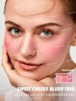 سوییت چیکس رژگونه سه رنگ  شیگلم Sweet Cheeks Blush Trio-Enamored - تصویر 2