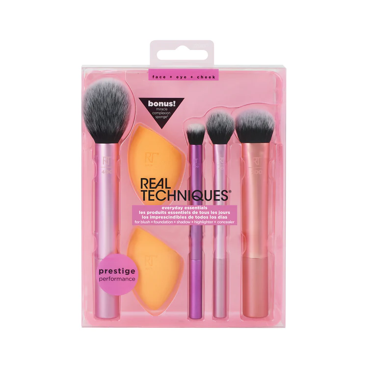 1997_RT_EverydayEssentialsMiracleComplexionSponge_Front_300dpiRGB مجموعه برساش های آرایش ریل تکنیک مسترکوالیتی Everyday Essentials Makeup Brush Set - تصویر 1