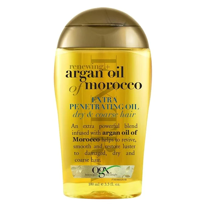 71V+z-MIl2L._SX679_ روغن اوجی ایکس برای موهای خشک-OGX Renewing + Argan Oil - تصویر 1