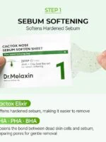 پک ماسک بینی 3 مرحله کاکتوس دکتر ملاکسین DR.MELAXIN CACTOX 3-Step Nose Mask Pack - تصویر 2