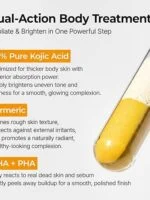 اسپری لایه بردار بدن دکتر ملکسین پیل شات با اسید کوجیک و زردچوبه Dr.Melaxin Peel Shot Kojic Acid Turmeric Body Exfoliator Spray - تصویر 4