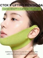 ماسک کاکتوس لیفت غبغب و ضد پف کلاژن و کافئین دکتر ملاکسین ورقه ای Dr.Melaxin CACTOX V-Lifting Mewing Band - تصویر 5