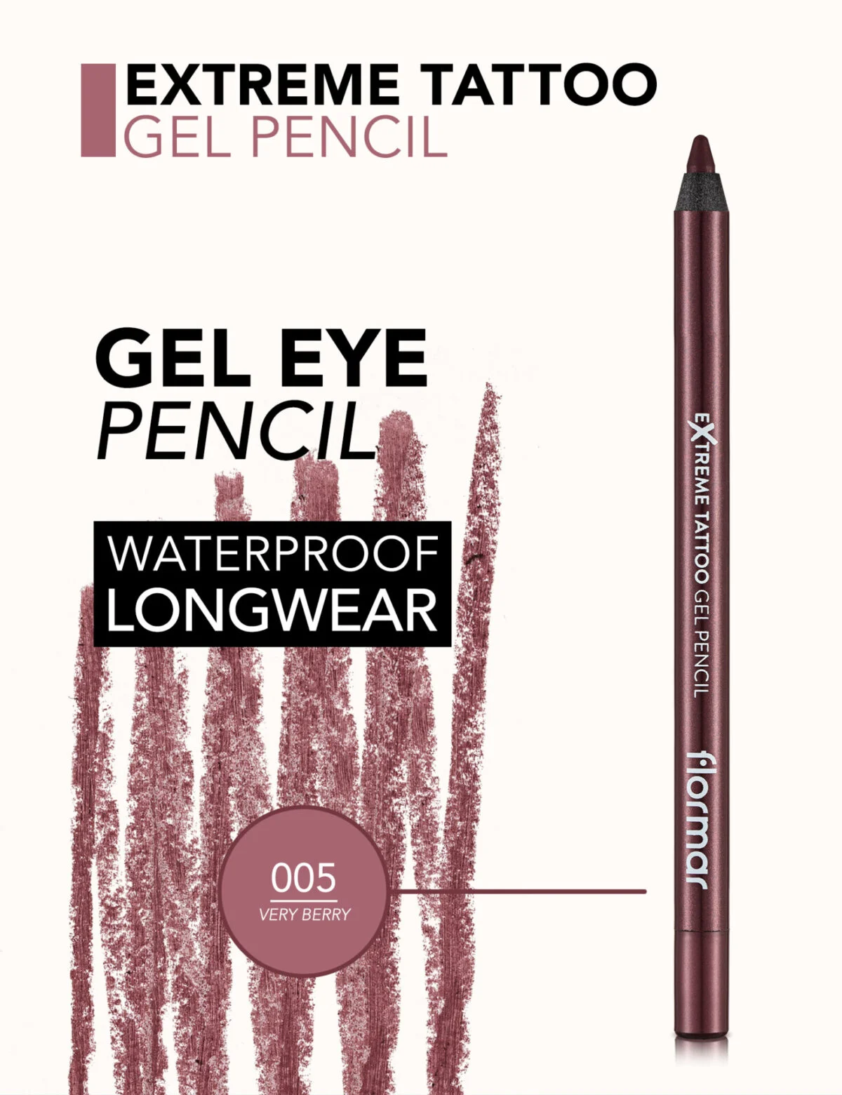 مداد ژل تاتو اکستریم فلورمار Extreme Tattoo Gel Pencil - تصویر 4