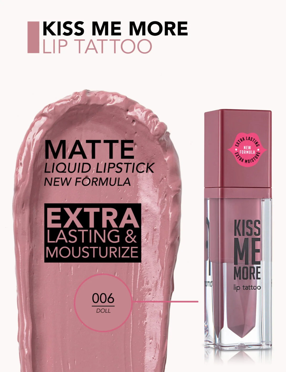 لیپ گلاس های مات 8 ساعت فلورمار Kiss Me More Lip Tattoo - تصویر 3