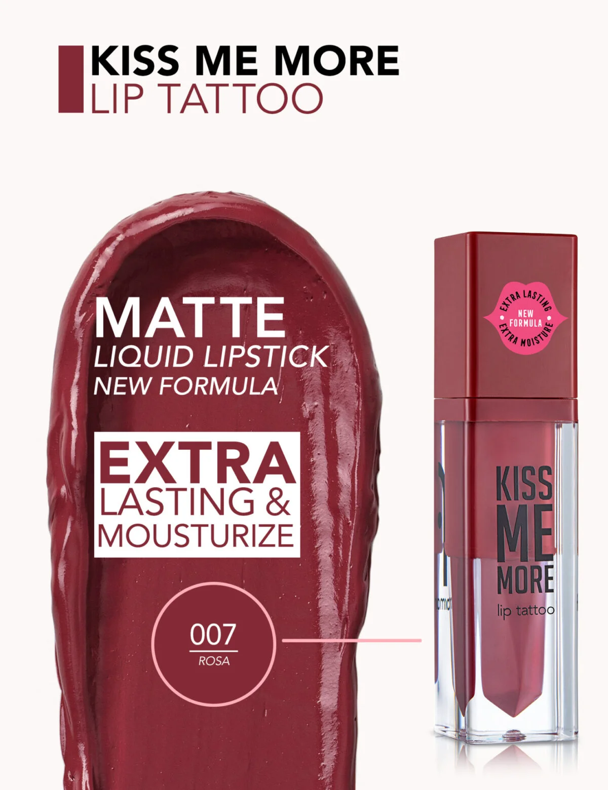 لیپ گلاس های مات 8 ساعت فلورمار Kiss Me More Lip Tattoo - تصویر 4