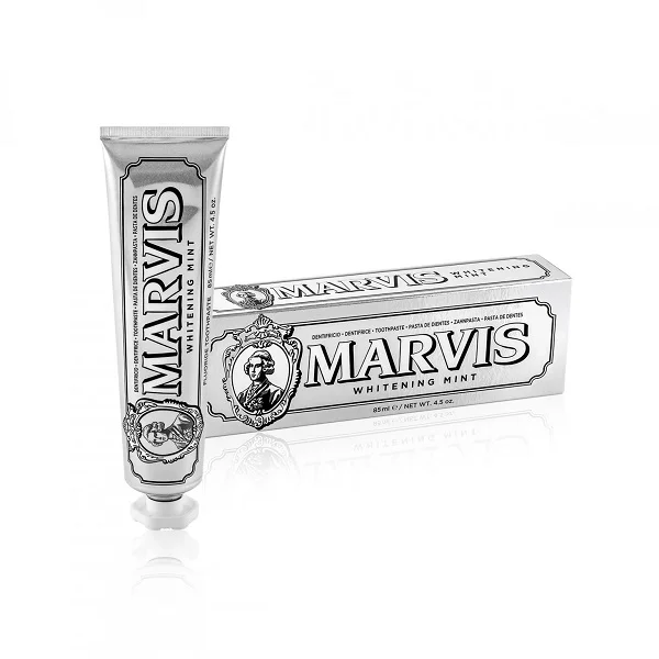 87db809c-7089-46bf-be4d-463d0f3d3520 خمیر دندان سفید کننده مارویس Marvis Whitening Toothpaste, Mint - تصویر 1