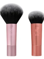 دو براش کوچک کرم پودر و رژگونه  ریل تکنیک مستر کوالیتی Mini Brush Foundation and Blush Duo