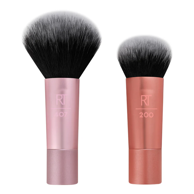 mini-brush-duo-01 دو براش کوچک کرم پودر و رژگونه ریل تکنیک مستر کوالیتی Mini Brush Foundation and Blush Duo - تصویر 1