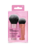 دو براش کوچک کرم پودر و رژگونه  ریل تکنیک مستر کوالیتی Mini Brush Foundation and Blush Duo - تصویر 3