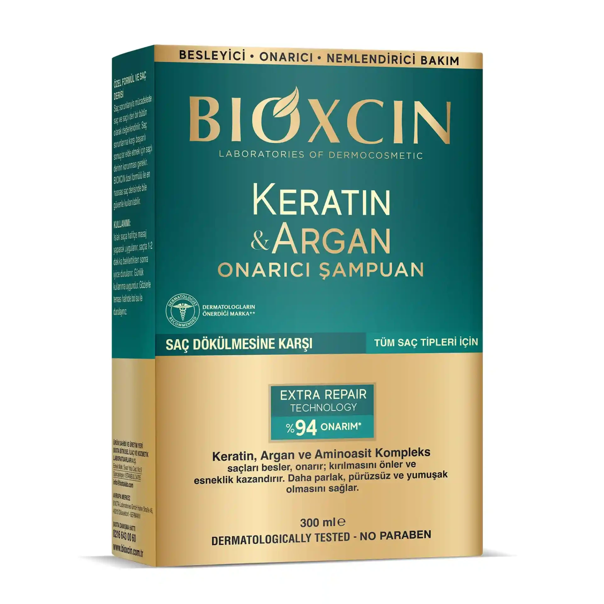urunler-keratinargan-sampuan شامپو ترمیم کننده بیوکسین کراتین و آرگان Bioxcin KERATIN & ARGAN - تصویر 1