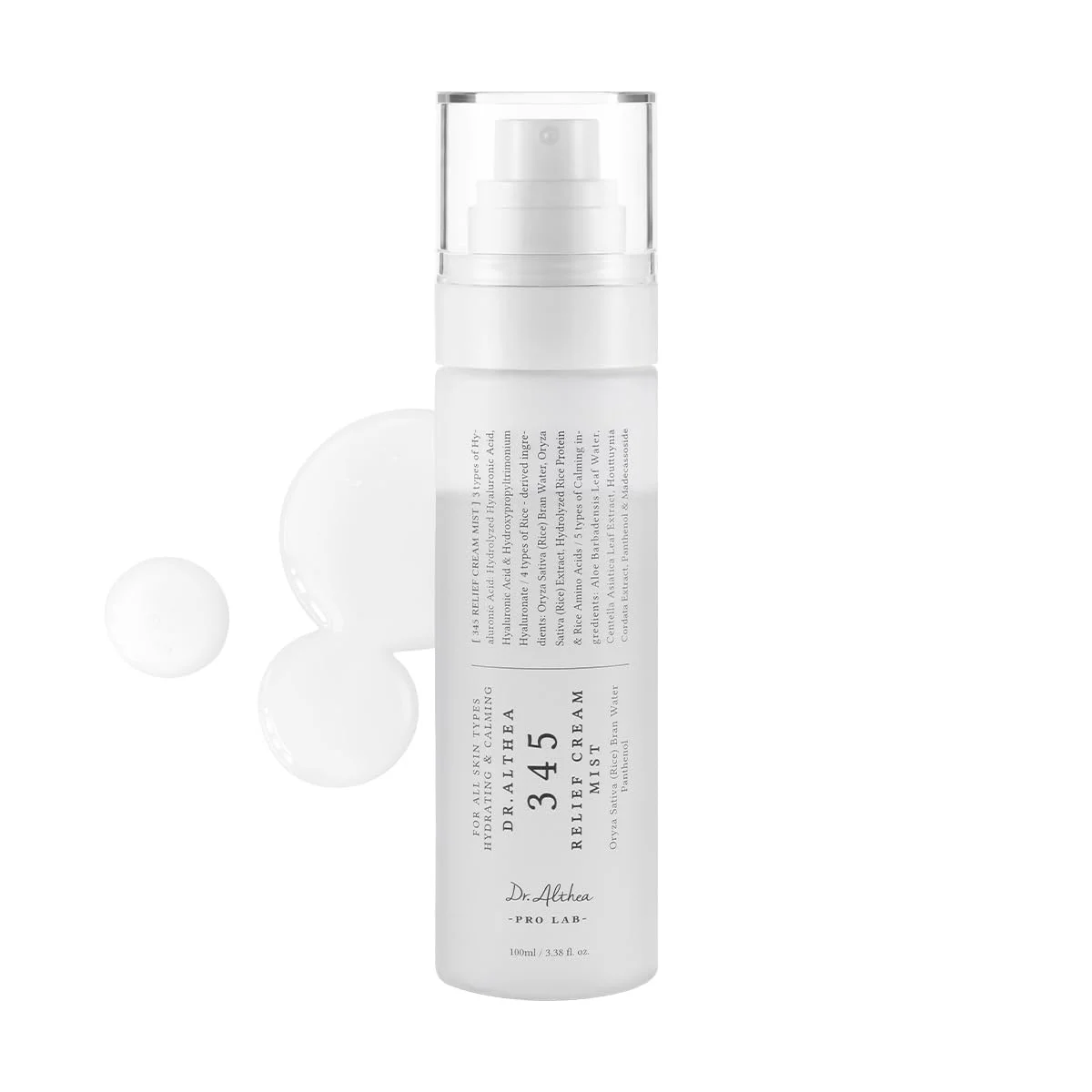 51VO-QrEkuL._SL1200_ اسپری کرم تسکین دهنده دکتر آلتیا Dr.Althea 3 4 5 Relief Cream Mist 100ml - تصویر 1