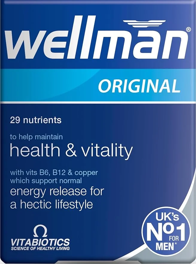 71rov5d-agL._AC_SY879_ قرص ولمن ویتابیوتیکس ۳۰ عددی VitaBiotics WellMan Original 30tabs - تصویر 1